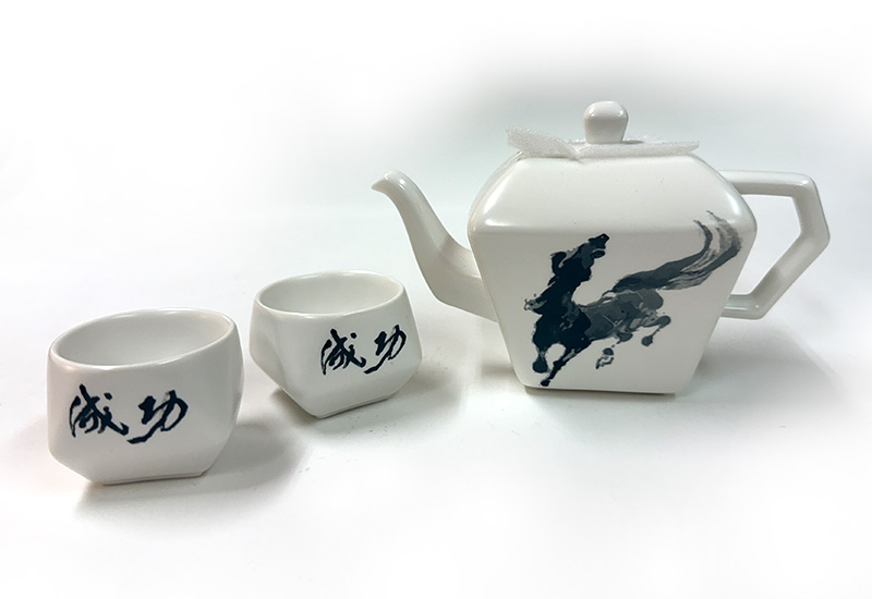 H6-馬到成功天燈茶具組(一壺二杯)